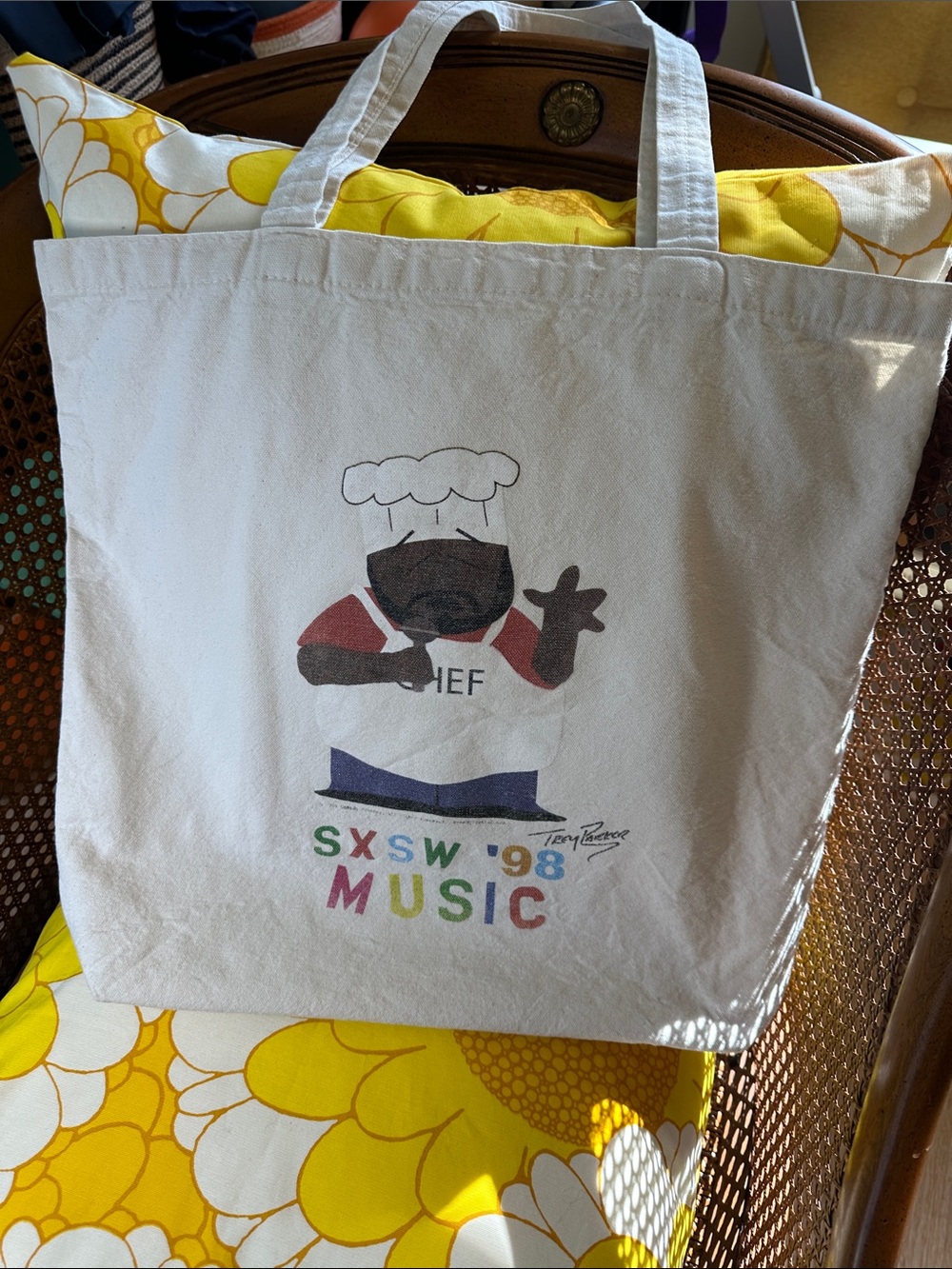 SXSW Music 1998 Vintage Authentic Canvas Tote Trey Parker South Park Chef